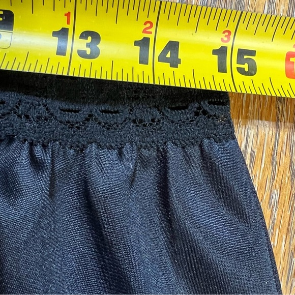 VINTAGE lace trim silky nylon half skirt dress slip lingerie sexy boudoir 80s - Picture 10 of 12